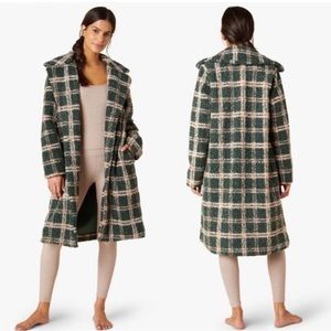 Beyond Yoga Green Plaid Coat